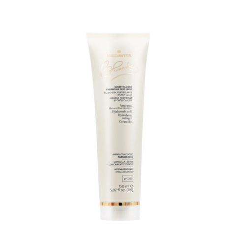 Medavita Blondie Sunset Blonde Enhancing Deep Mask 150ml - masque réfléchissant pour cheveux blonds chauds 