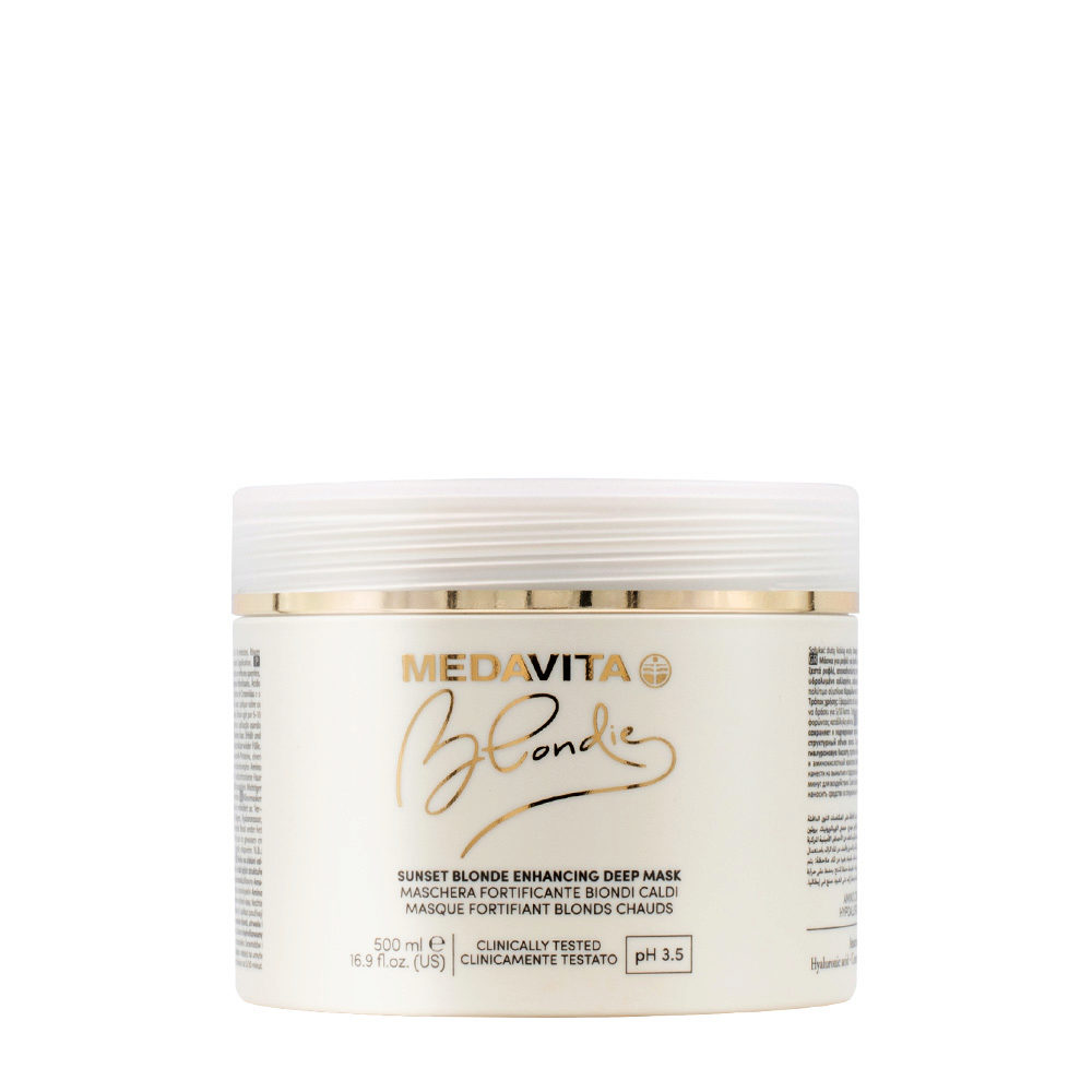 Medavita Blondie Sunset Blonde Enhancing Deep Mask 500ml - masque  rehausseur de reflets blonds chauds