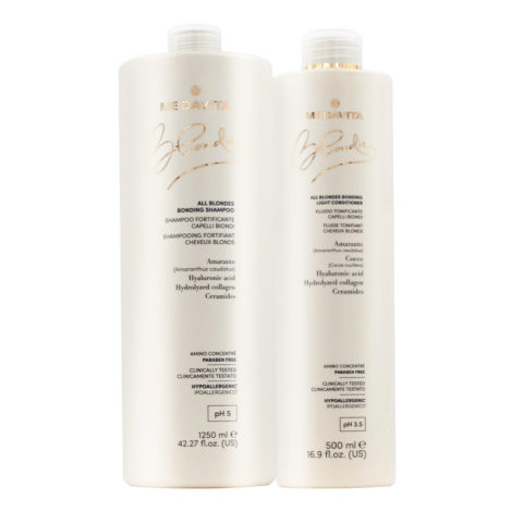 Medavita Blondie Shampooing 1250ml Et Baume 500 Pour Cheveux Blonds