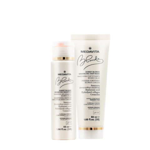 Medavita Blondie Sunset Shampooing 55ml Masque 50ml Blond Chaud