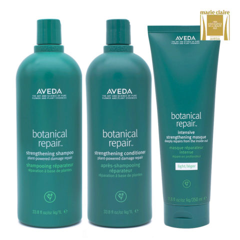 Aveda Botanical Repair Shampoo 1000ml Revitalisant 1000ml Masque Léger 350ml