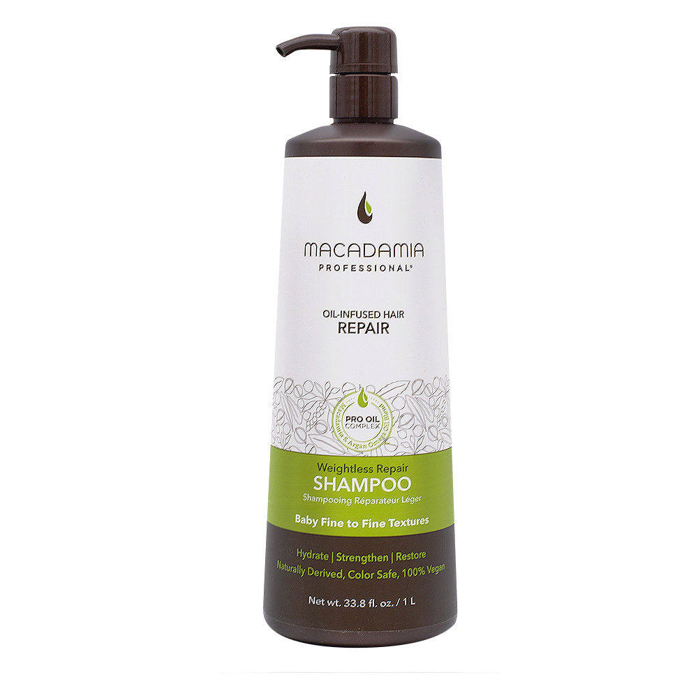 Macadamia Weightless Repair  Shampoo 1000ml - Shampooing  hydratant léger