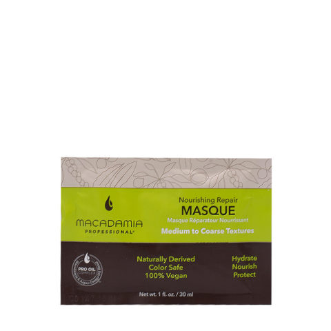 Macadamia Nourishing Repair Masque 30ml - Masque hydratant nutritif pour cheveux  moyens à épais