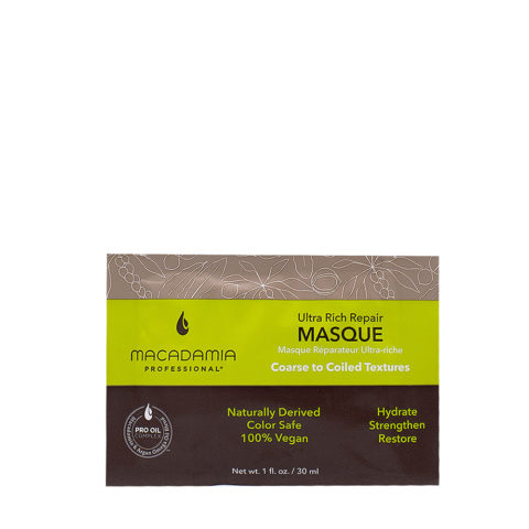 Macadamia Ultra Rich Masque hydratant pour cheveux abîmés et épais 30ml
