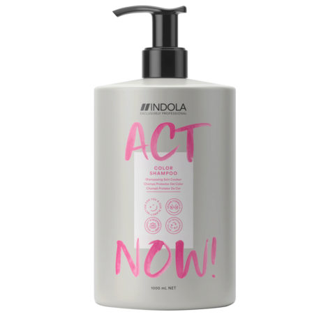 Indola Act Now| Color Shampooing Pour Les Cheveux Colorés 1000ml