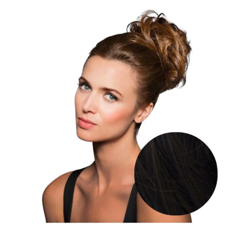 Hairdo Fancy Do Élastique Cheveux Marron foncé noir avec stries