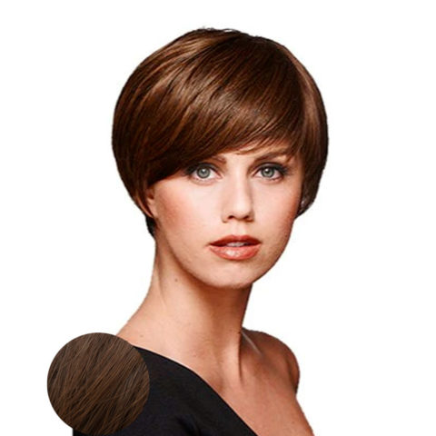 Hairdo Short & Sleek Perruque Noire Marron Très Foncé