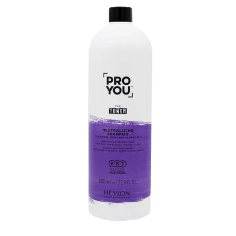 Revlon Pro You The Toner Shampooing anti-jaune pour cheveux blonds 1000ml