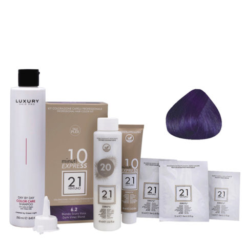 Kit Couleur Professionnel 6.2 Blond Violet Foncé +Shampoo 250ml