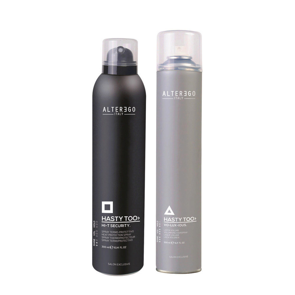 Alterego Styling Spray Protection Thermique 300 ml et Laque Volumisante 500ml