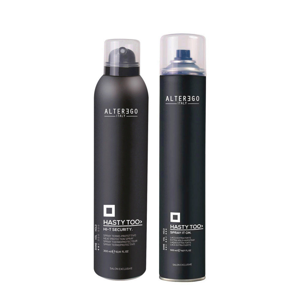 Alterego Styling Spray de protection thermique 300 ml et laque extra forte 500ml