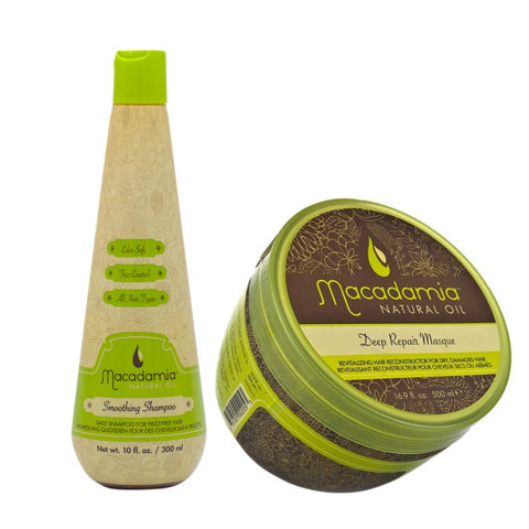 Macadamia Kit Shampooing Anti-Frisottis 300ml et Masque Restructurant 470ml
