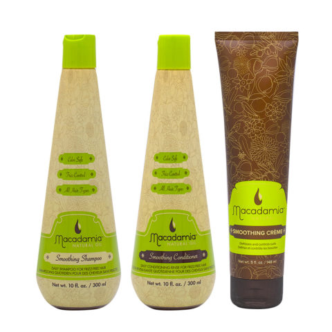 Macadamia Kit cheveux crépus Shampooing 300ml Revitalisant 300ml Crème 148ml