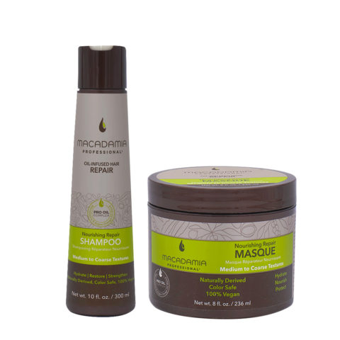 Macadamia Set Cheveux Abimés 300ml Et Masque 236ml