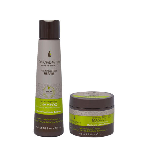 Macadamia Set Cheveux Abimés 300ml Et Masque 60ml