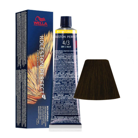 Wella Koleston Perfect Me+ Rich Naturals 4/3 Marron Moyen Doré 60 ml - coloration permanente