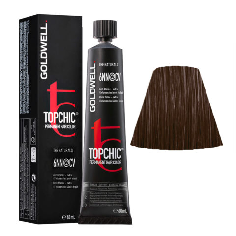 6NN @ CV Blond Foncé Cool Violet Goldwell Topchic en Tube de 60 ml