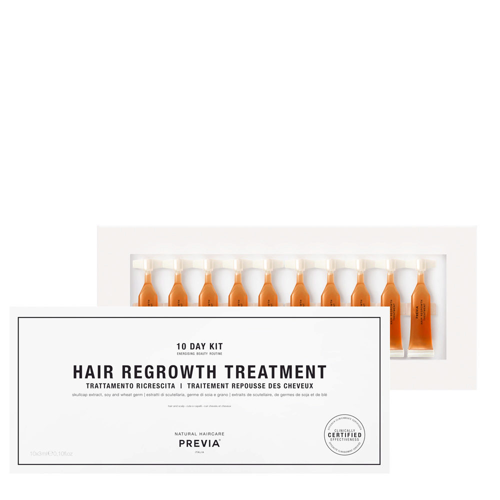 Previa Extra Life Hair Regrowth Treatment 10 Days Kit 10x3ml - traitement anti-amincissement en 10 jours