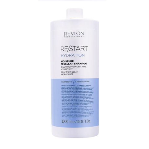 Revlon Restart Hydration Moisture Micellar Shampoo 1000ml - Shampooing hydratant pour cheveux secs