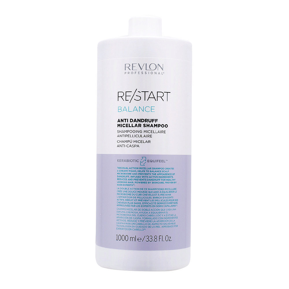 Revlon Restart Balance Anti Dandruff Micellar Shampoo 1000ml - Shampooing Anti - Pelliculaire