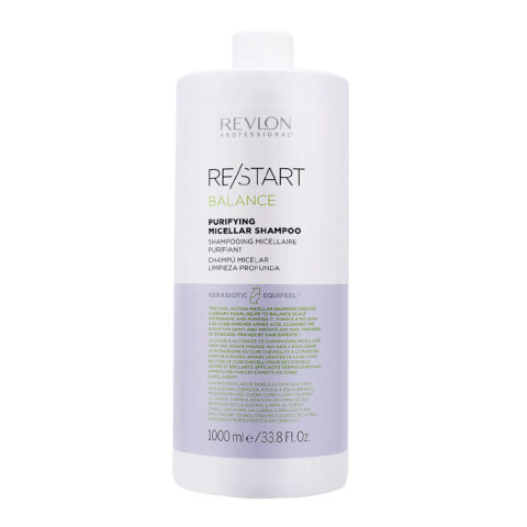Revlon Restart Balance Purifying Micellar Shampoo 1000ml - Shampooing Purifiant