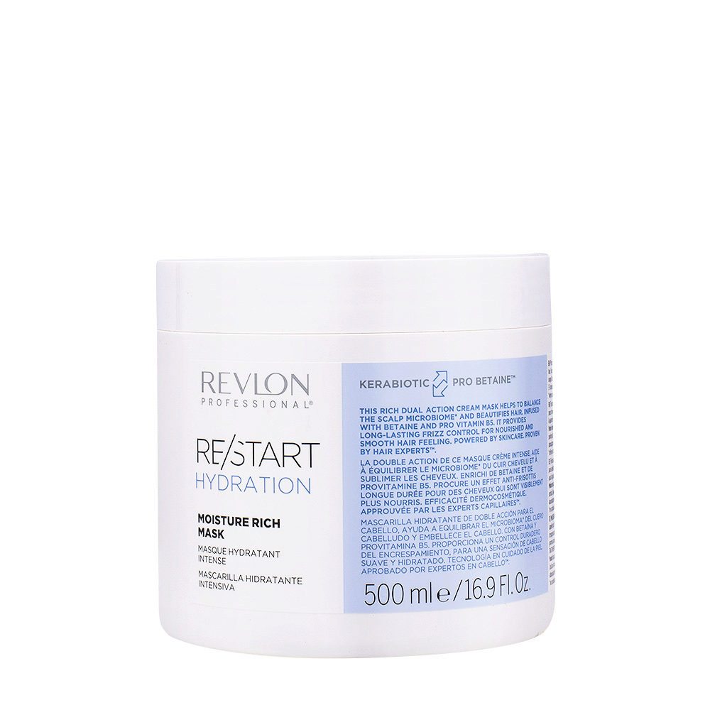 Revlon Restart Hydration Moisture Rich Mask 500ml - Masque hydratant pour cheveux secs