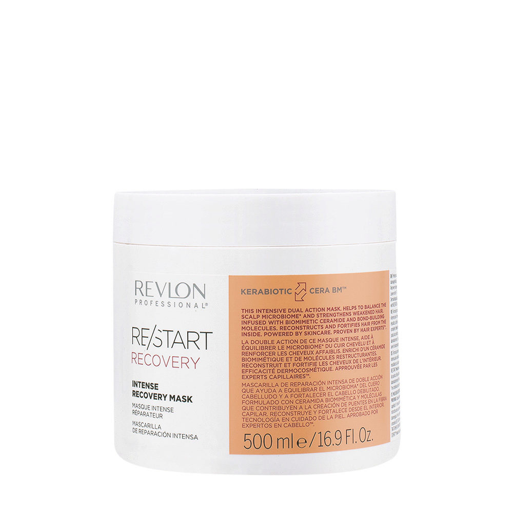 Revlon Restart Recovery Intense Mask 500ml - Masque restructurant pour  cheveux abîmés | Hair Gallery