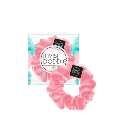 Invisibobble Sprunchie élastique à cheveux vintage en velours rose pastel