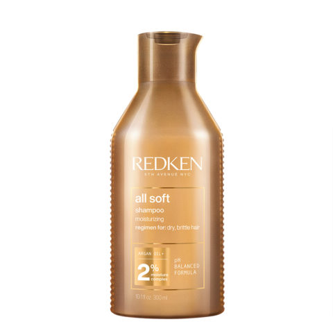 Redken All Soft Shampoo 300ml - shampooing nettoyant pour cheveux secs