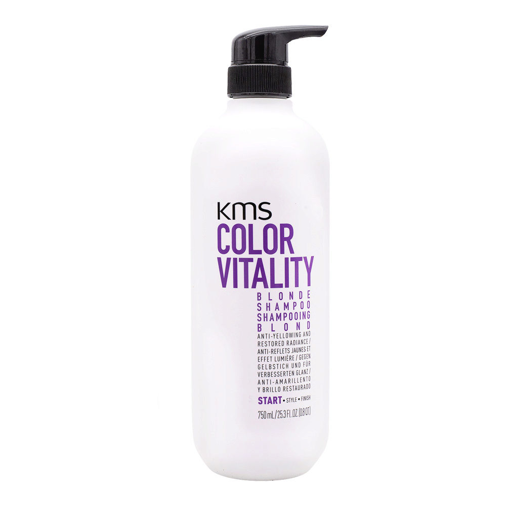 KMS Color Vitality Blonde Shampoo 750 ml - shampooing pour cheveux blonds naturels, éclaircis ou méchés