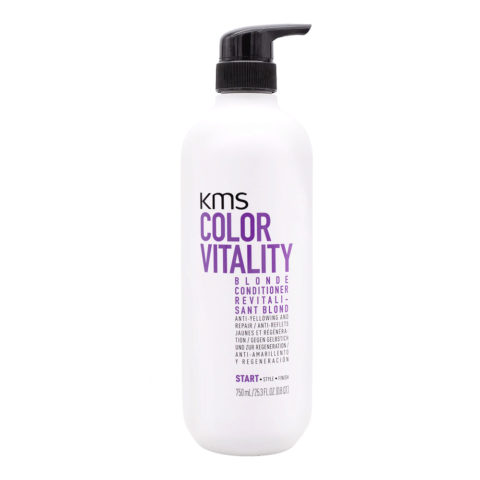 KMS Color Vitality Blonde Conditioner 750ml - après-shampooing pour cheveux blonds naturels, éclaircis ou méchés