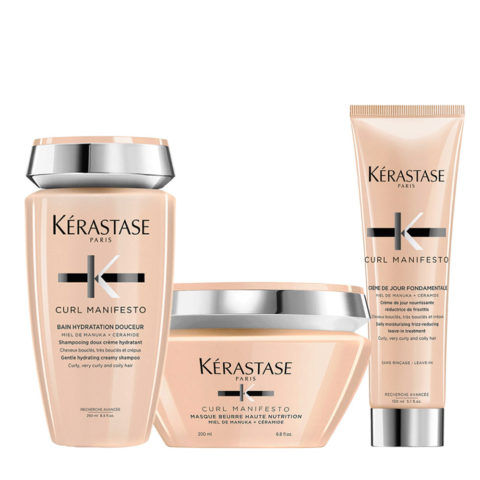 Kerastase Curl Manifesto Shampoo 250ml Mask 200 ml Creme 150ml