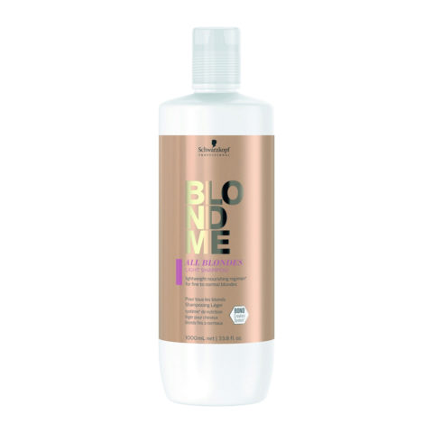 Schwarzkopf Blondme All Blondes Light Shampoo 1000ml - shampooing pour cheveux blonds fins