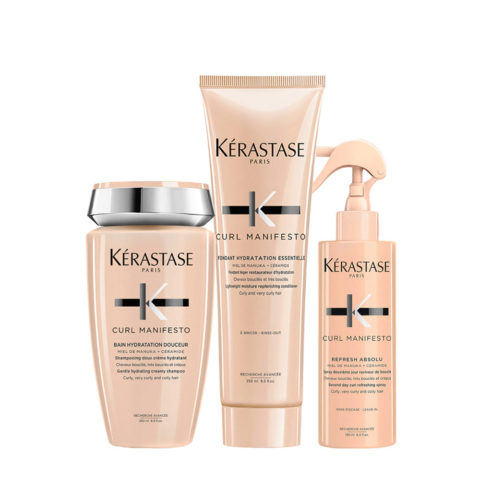 Kerastase Curl Manifesto Shampoo 250ml Conditioner 250ml Spray 190ml