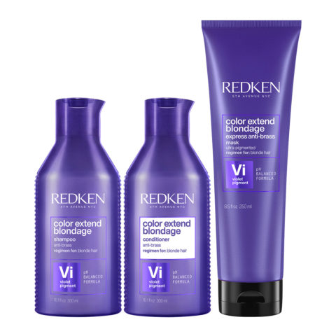 Redken Color Extend Blondage Kit Anti-Jaune Shampoo 300ml Conditioner 300ml Masque 250ml