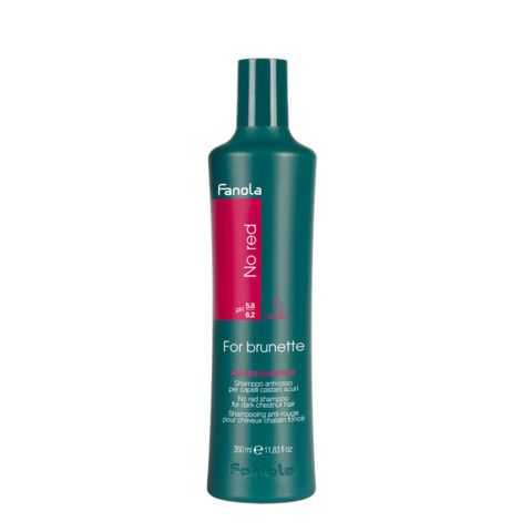 Fanola No Red Shampoo 350ml - shampooing anti-rougeurs pour cheveux bruns