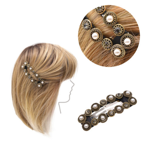 Barrette à cheveux en Métal Argenté 6,5cm