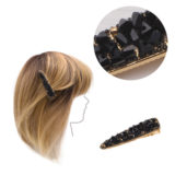 VIAHERMADA Barrette à cheveux avec Perles de verre noir