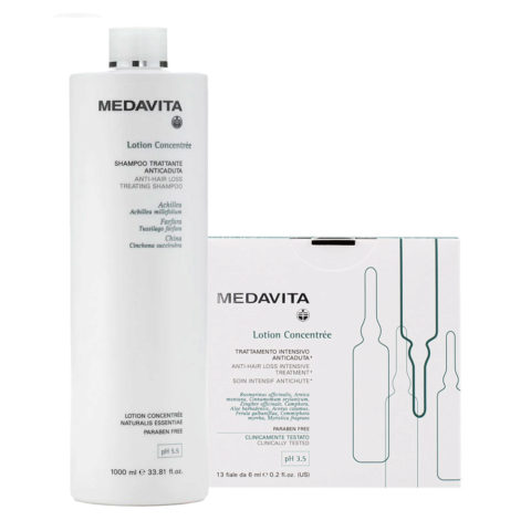 Medavita Cute Lotion concentree Shampoo 1000ml Traitement intensif 13x6ml