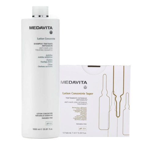 Medavita Scalp Lotion concentree Shampooing 1000ml Traitement intensif 12x7ml