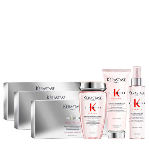 Kerastase Genesis Rituel Doux D'Hydratation Et De Protection +Specifique Cure anti chute intensive 30x6ml