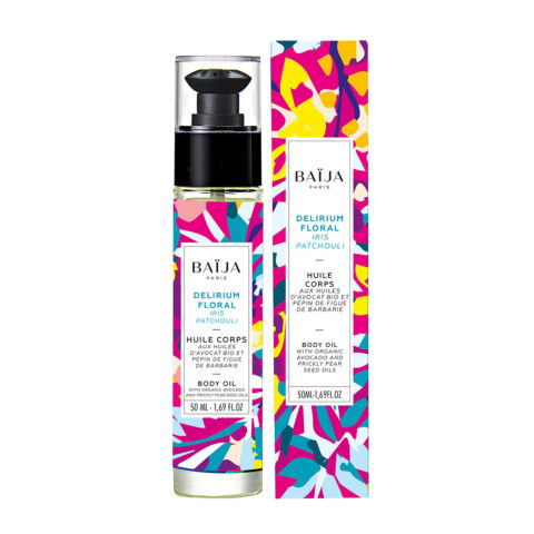 Baija Paris Delirium Floral Body Oil 50ml - huile corps et cheveux iris et patchouli