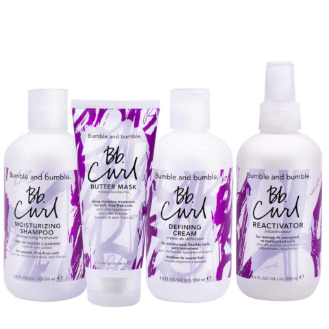 Bb. Curl Shampoo 250ml Butter Mask 200ml Defining Cream 250ml Reactivator 250ml