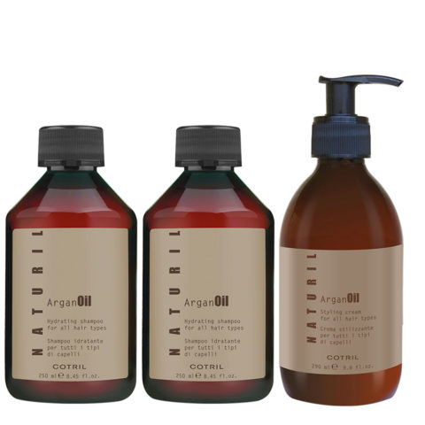 Cotril Naturil Oil Argan Shampoo 250ml Conditioner 250ml Styling Cream 290ml