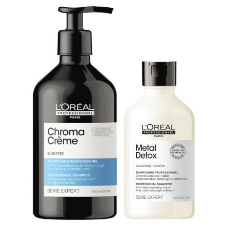 L'Oréal Professionnel Chroma Creme Ash Shampoo500ml Metal Detox Shampo300ml