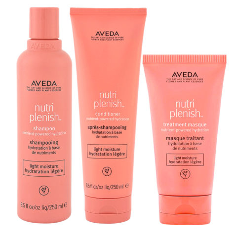 Aveda Nutri Plenish Light Moisture Shampoo 250ml Conditioner 250ml Treatment Masque 150ml