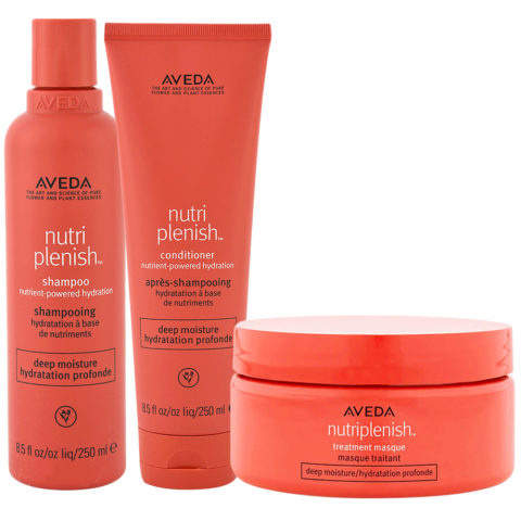 Aveda Nutri Plenish Deep Moisture Shampoo 250ml Conditioner 250ml Masque 200ml