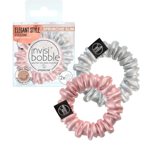 Invisibobble Sprunchie Slim Beautiful Chrome Pack 2 - Pack de 2 Sprunchie