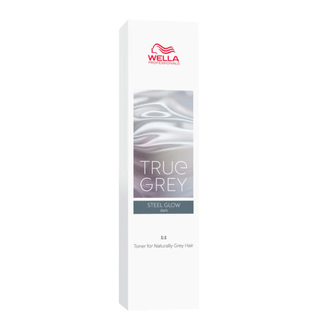 Wella True Grey Steel Glow Dark 60ml - tonifiant pour cheveux gris acier