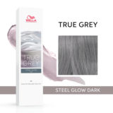 Wella True Grey Steel Glow Dark 60ml - tonifiant pour cheveux gris acier